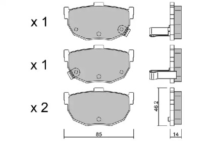 Комплект тормозных колодок (AISIN: BPHY-2005)